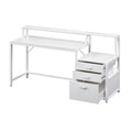 Artiss Computer Desk 160cm White with Drawers Open Shelf
