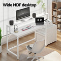 Artiss Computer Desk 160cm White with Drawers Open Shelf