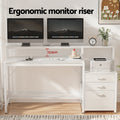 Artiss Computer Desk 160cm White with Drawers Open Shelf