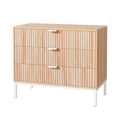 Artiss 3 Drawer Chest LURA Pine Wood Storage Cabinet