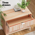 Artiss 3 Drawer Chest LURA Pine Wood Storage Cabinet