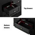 Artiss 7 Drawer Chest Dresser Black