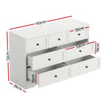 Artiss 7 Drawer Chest Dresser White Cabinet Bedroom Storage