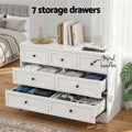 Artiss 7 Drawer Chest Dresser White Cabinet Bedroom Storage