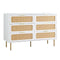 Artiss Chest of 6 Drawers White Lowboy Cabinet Storage