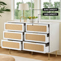 Artiss Chest of 6 Drawers White Lowboy Cabinet Storage