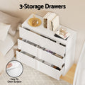 Artiss 3 Drawer Chest White Lowboy Dresser Cabinet