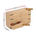 Artiss 6 Drawer Chest Dresser Pine Wood Storage Cabinet