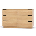 Artiss 6 Drawer Chest Dresser Pine Wood Storage Cabinet