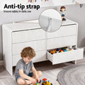 Artiss 6 Drawer Chest Dresser Cabinet Beige