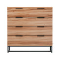 Artiss 4 Drawer Chest Tallboy Dresser Rust Oak Bedroom Storage