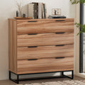 Artiss 4 Drawer Chest Tallboy Dresser Rust Oak Bedroom Storage