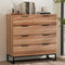 Artiss 4 Drawer Chest Tallboy Dresser Rust Oak Bedroom Storage