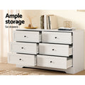 Artiss 6 Chest of Drawers White LEIF