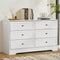 Artiss 6 Chest of Drawers White LEIF