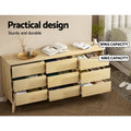 Artiss XAVI 9 Chest of Drawers Tallboy Cabinet Pine