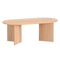 Artiss Oval Coffee Table 110cm Pine Alva