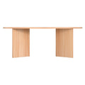 Artiss Oval Coffee Table 110cm Pine Alva