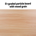Artiss Oval Coffee Table 110cm Pine Alva