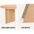 Artiss Oval Coffee Table 110cm Pine Alva