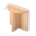 Artiss Semi-circle Coffee Table 48cm Pine