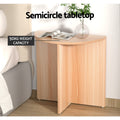 Artiss Semi-circle Coffee Table 48cm Pine