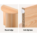 Artiss Semi-circle Coffee Table 48cm Pine