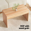 Artiss 100cm Rectangle Coffee Table Fluted Side