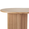 Artiss Coffee Table Oval 100cm Pine Wood