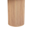 Artiss Coffee Table Oval 100cm Pine Wood