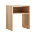 Artiss Coffee Table Storage Shelf Fluted Pine