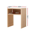 Artiss Coffee Table Storage Shelf Fluted Pine