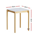 Artiss Marble Effect Square Coffee Table