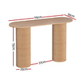 Artiss Console Table Oval 115cm Pine Blake