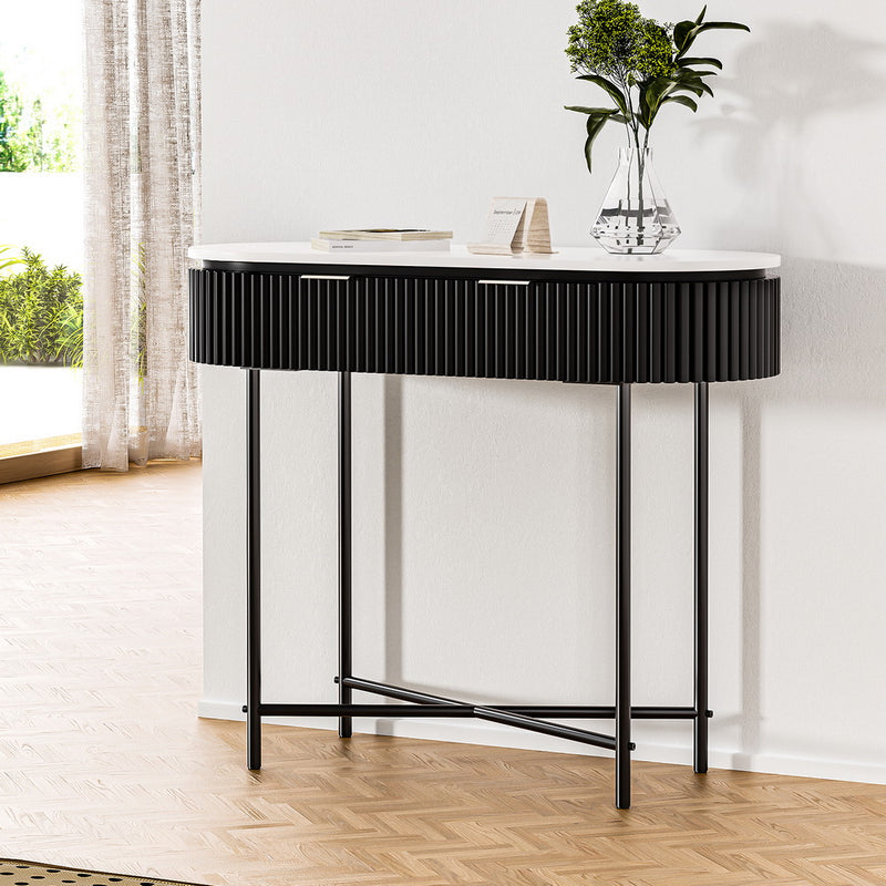 Artiss Console Table 100cm 2 Drawers
