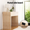 Artiss Console Table 120cm Fluted Pine Hallway