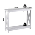 Artiss Console Table Entryway Hallway Display 2-Tier Narrow Sofa Table 100CM White