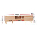 Artiss TV Cabinet 180cm Entertainment Unit Storage Drawers Shelf
