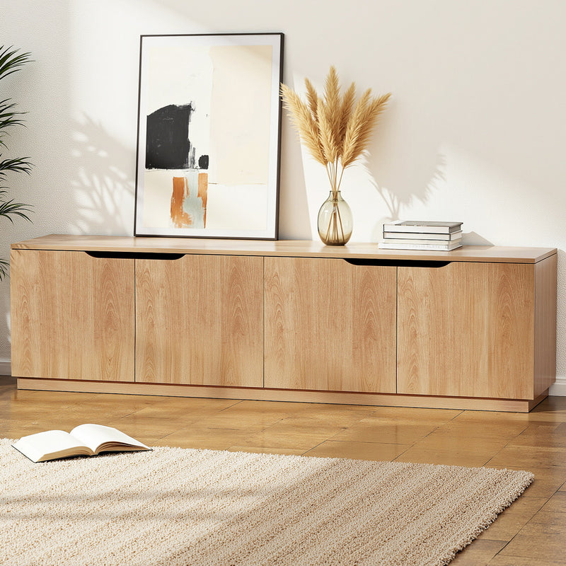 Artiss TV Unit 180cm Pine Entertainment Storage Cabinet