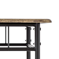 Artiss Dining Table Chairs Set 5PC Industrial Walnut Metal