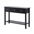 Artiss Console Table 100cm 3 Drawers Black Hallway Sofa Entryway