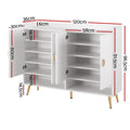 Artiss Shoe Rack Cabinet 5 Tier 30 Pairs Storage White