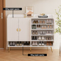Artiss Shoe Rack Cabinet 5 Tier 30 Pairs Storage White