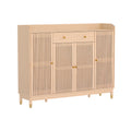 Artiss Shoe Rack Cabinet 26 Pairs Pine Wood Shelves Storage
