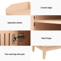 Artiss Shoe Rack Cabinet 26 Pairs Pine Wood Shelves Storage