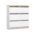 Artiss Shoe Rack Cabinet 3-Tier White 45 Pairs Storage