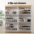 Artiss Shoe Rack Cabinet 3-Tier White 45 Pairs Storage