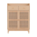 Artiss Shoe Rack Cabinet 4-Tier 16 Pairs Pine Wood