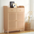 Artiss Shoe Rack Cabinet 4-Tier 16 Pairs Pine Wood