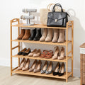 Artiss 4 Tier Bamboo Shoe Rack Storage Organiser Pine